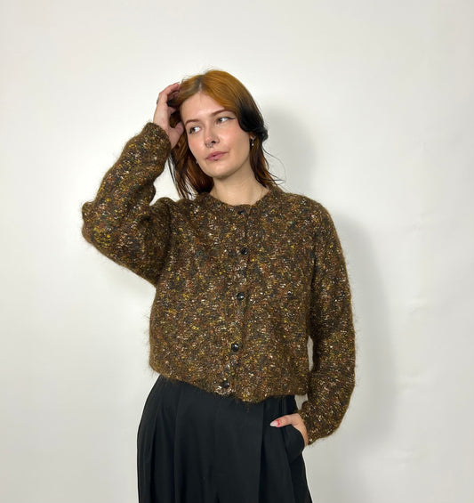 1980s Flecked Mohair Cardigan