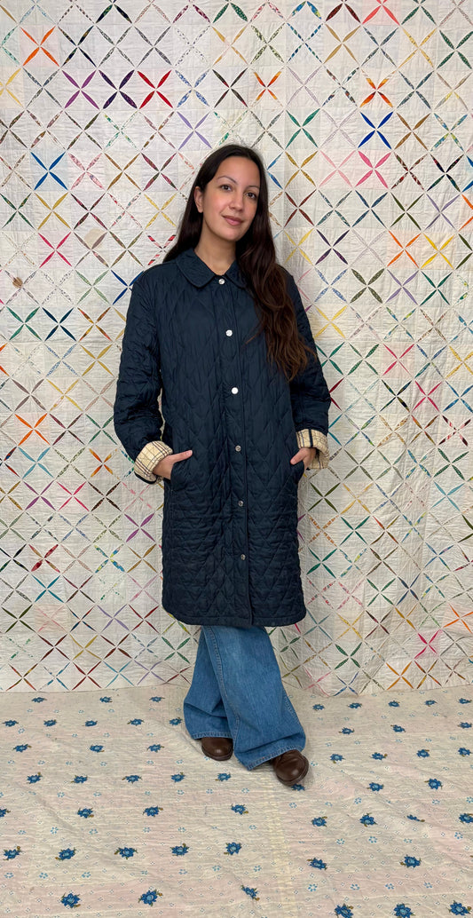 Quilted LL Bean long jacket
