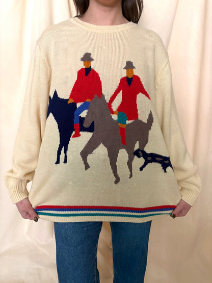 Scenic Horseback Riding Sweater