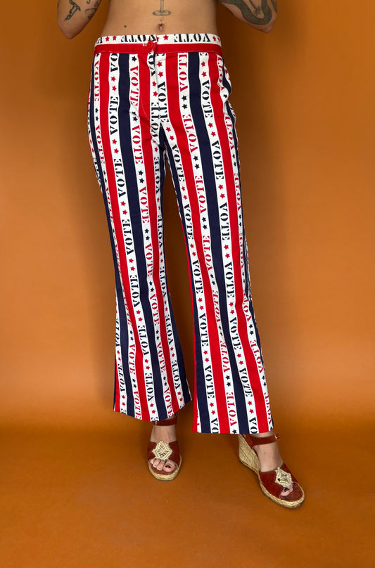 1960s hip hugger flare VOTE Americana pants