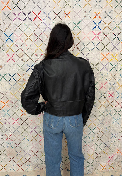 Perfect fit leather moto jacket