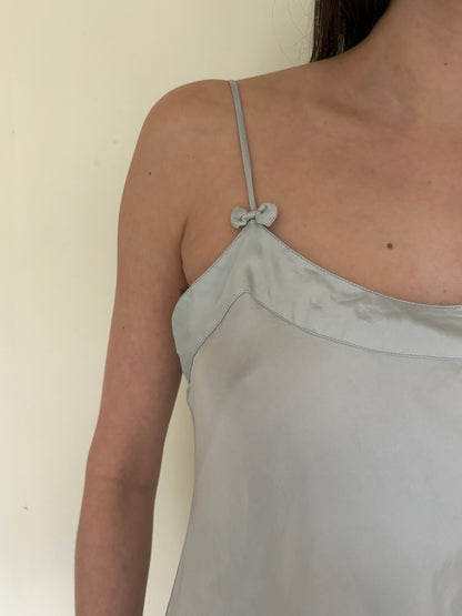 Ice Blue Silk Slip