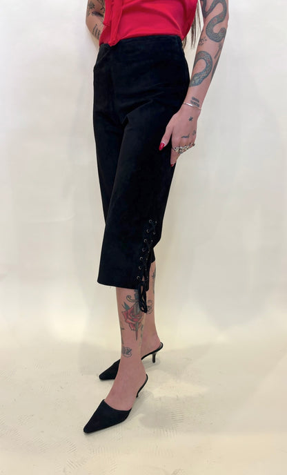 Suede Capris