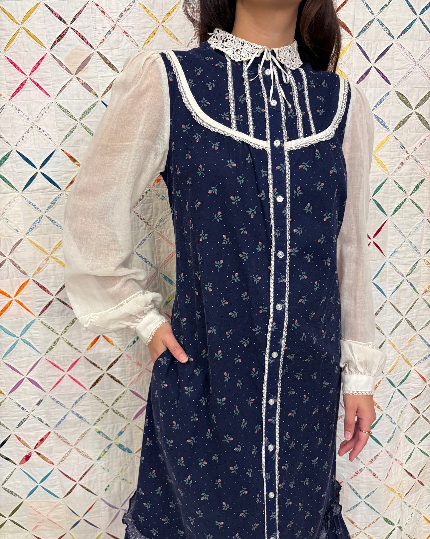 Gunne Sax Calico Dress