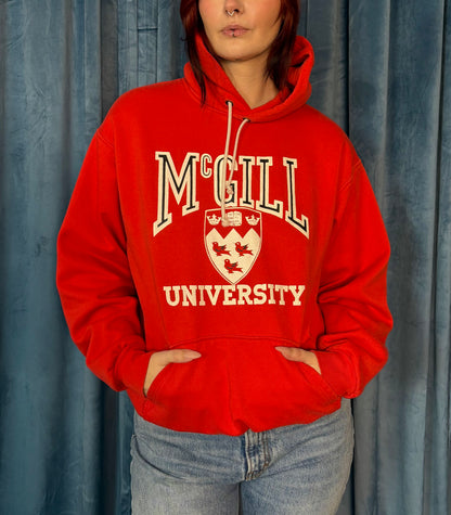 90s red McGill hoodie