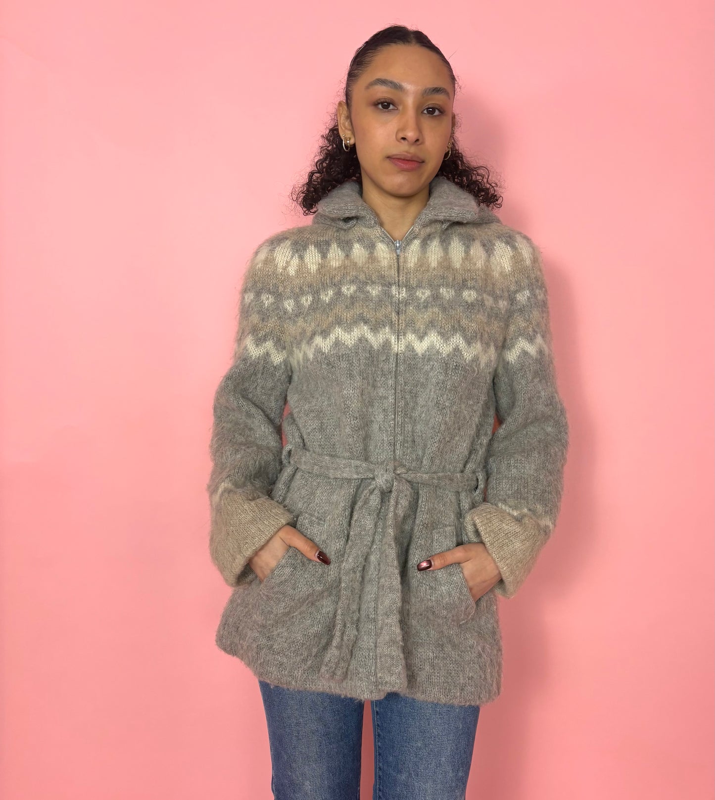 Icelandic Wool Sweater with Detachable Hood
