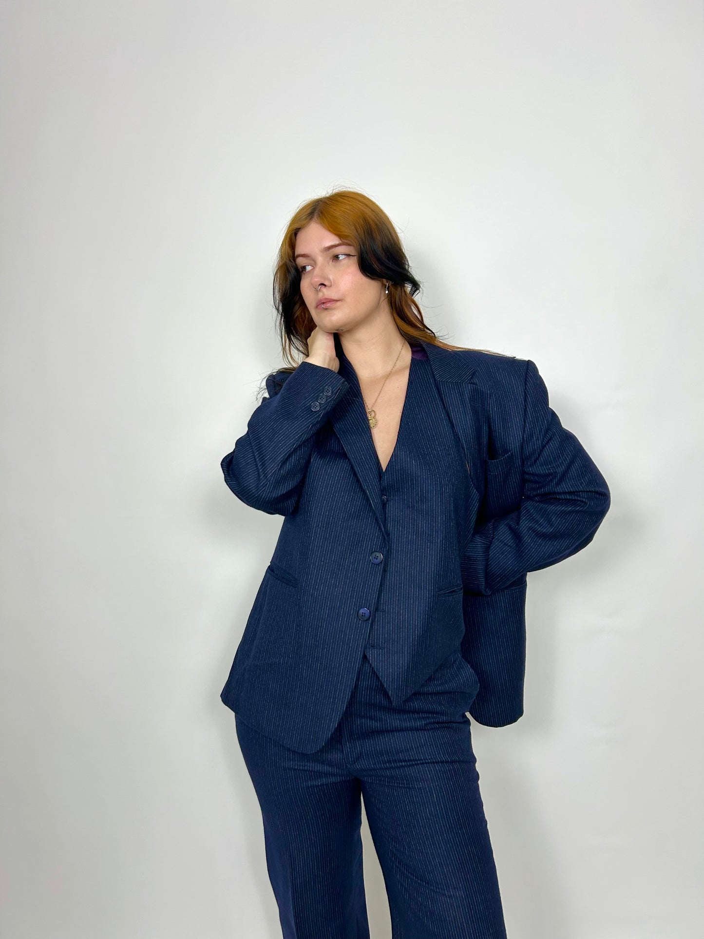Pin Stripe Three Piece Suit