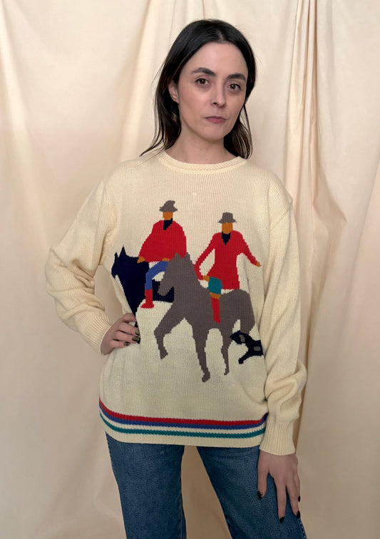 Scenic Horseback Riding Sweater