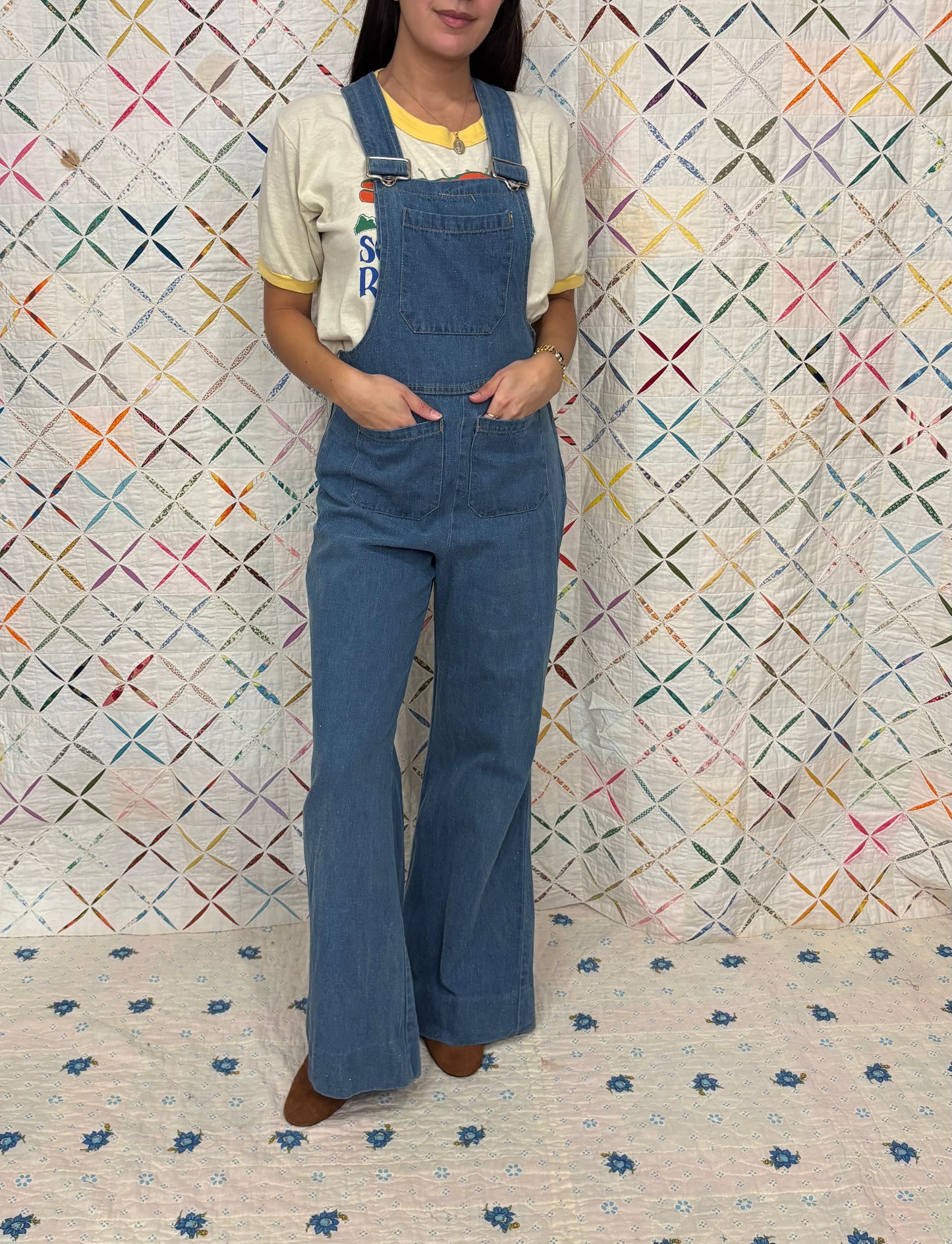 70s Flared Overalls