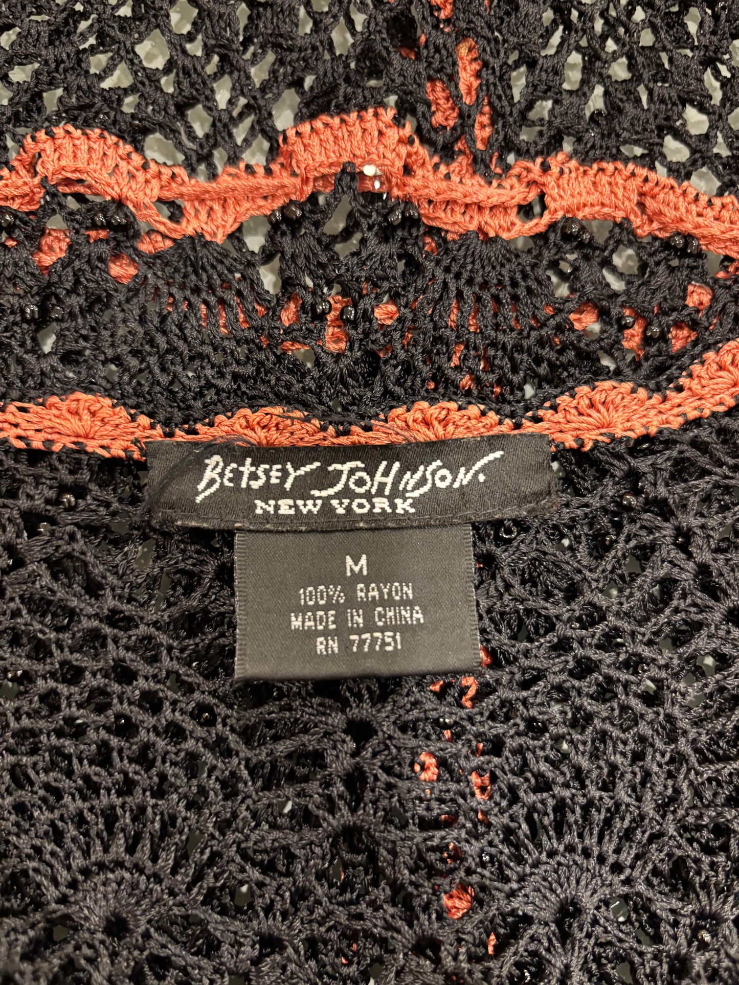 Betsey Johnson crochet blouse